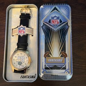 NFL Fantasma Watch with Black Strap New York Jets NYJ
